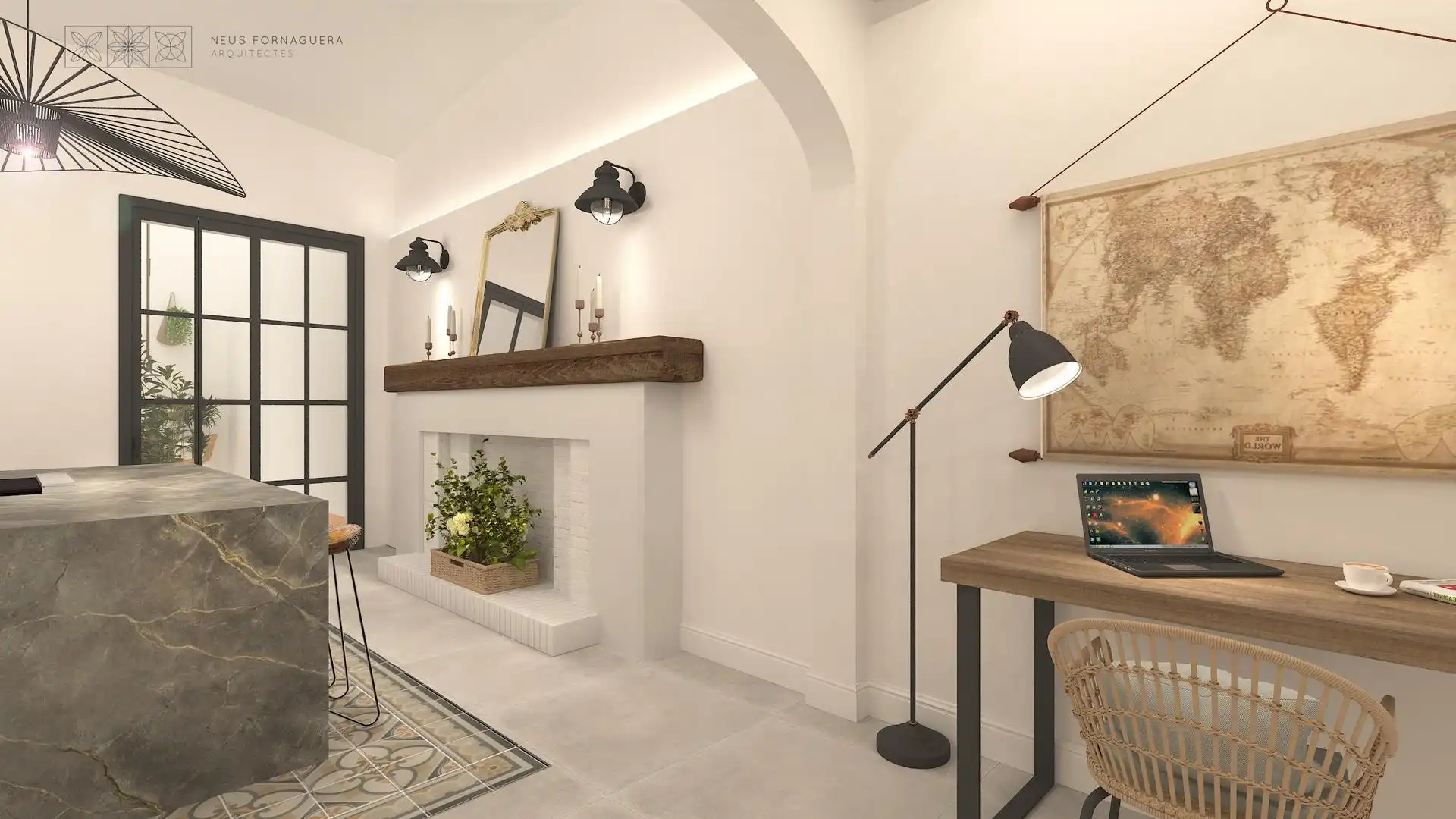 Zimmer in Carrer del Bisbe Català, 48, Centre Wohnzimmer von Maisonette zur untervermieten in Arenys de Mar mit Klimaanlage, Heizung und Parkett