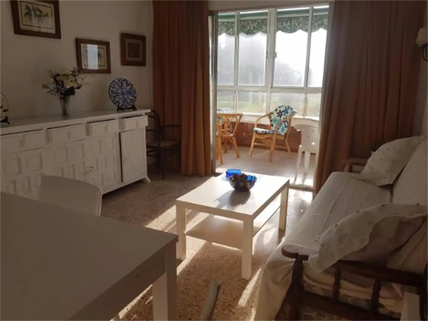 Living room of Flat for rent in Alicante / Alacant  with Private garden, Terrace and Furnished