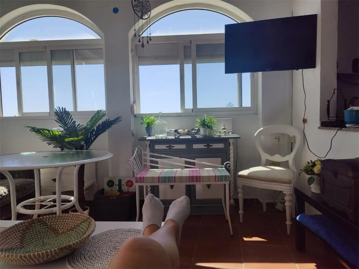 Zimmer in Calle Alta, 6, Conil Wohnzimmer von Wohnung zur untervermieten in Conil de la Frontera mit Terrasse, Möbliert und Ofen