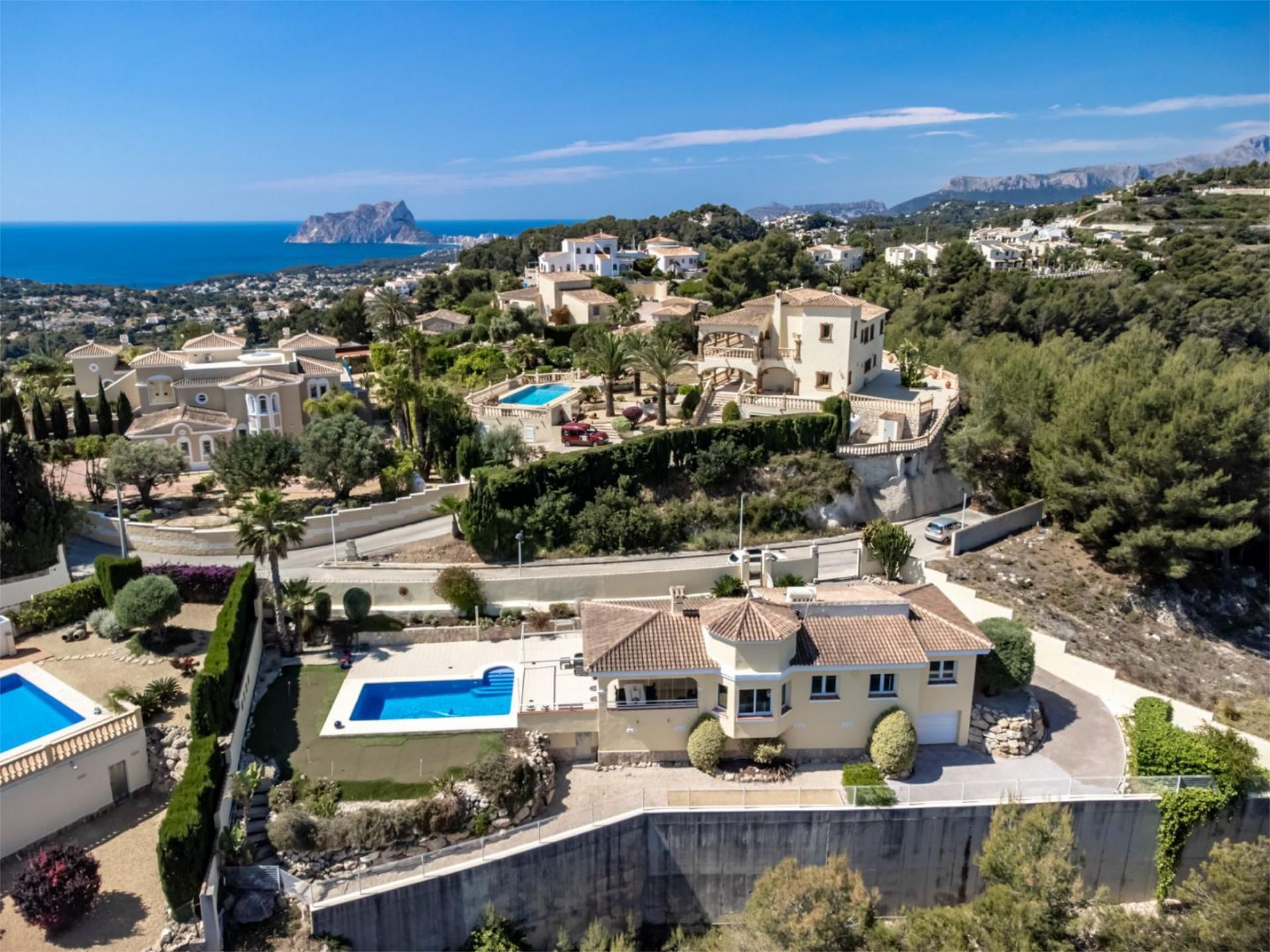 Vista exterior de Casa o xalet en venda en Moraira amb Terrassa i Piscina