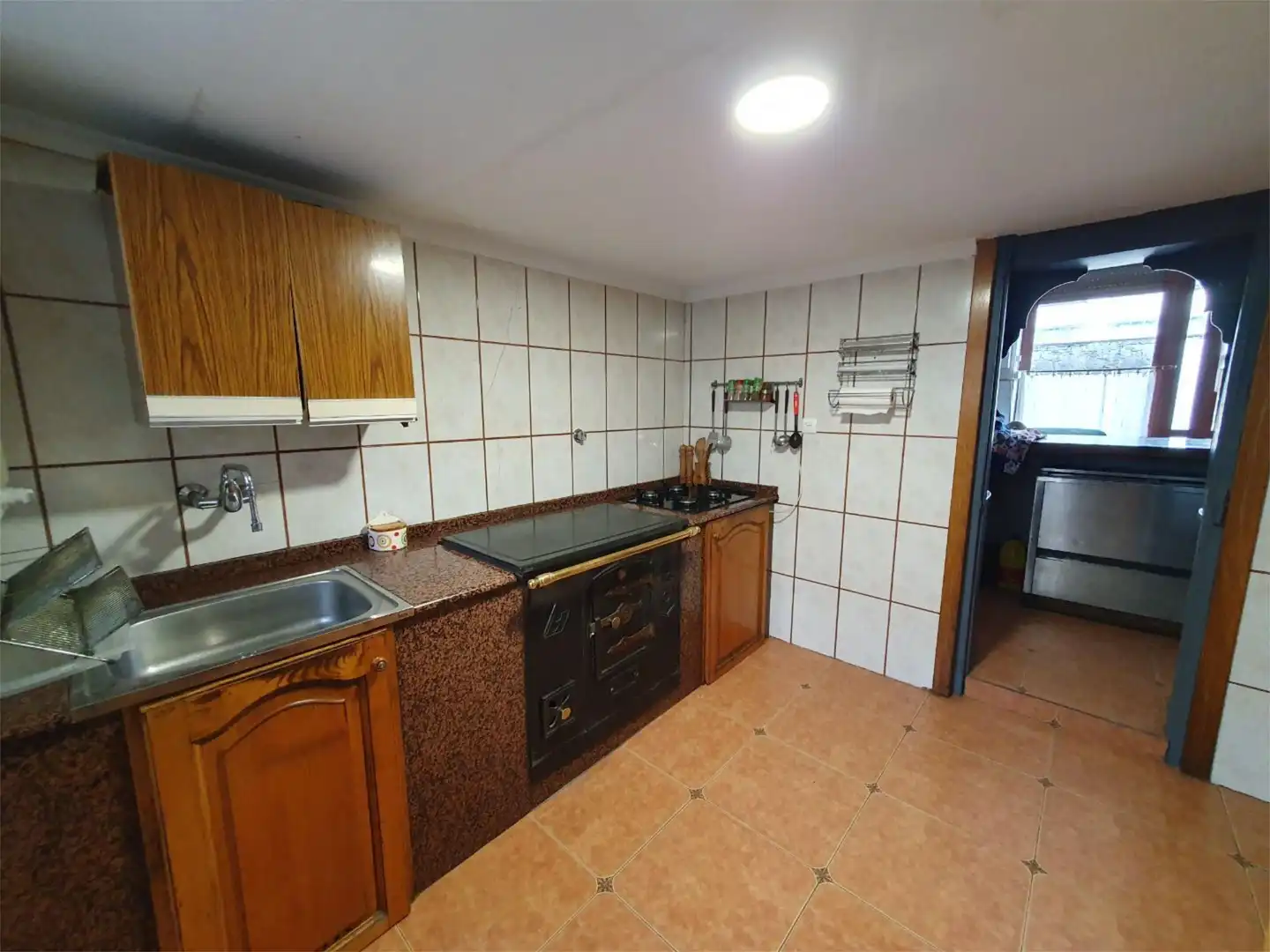 Kitchen of Flat for sale in Langreo  with Storage room, Furnished and Balcony