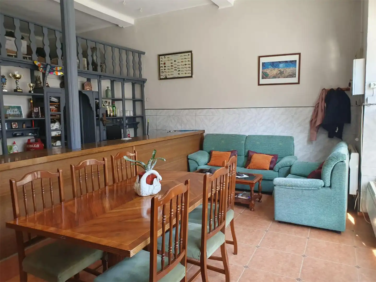 Dining room of Flat for sale in Langreo  with Storage room, Furnished and Balcony