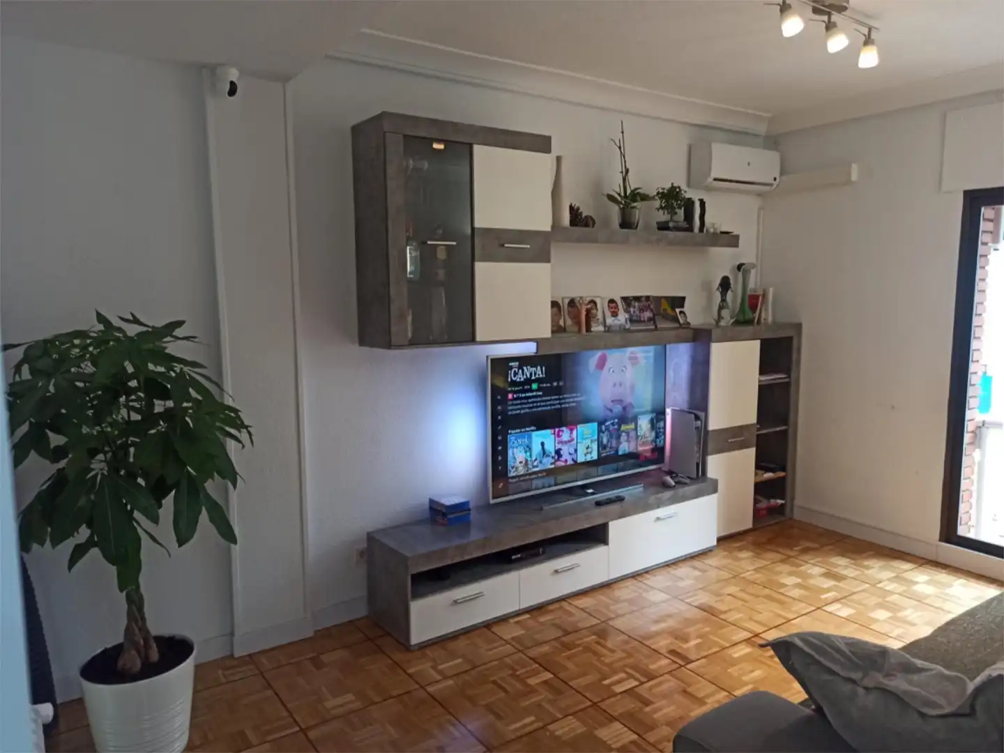 Sala de estar de Piso para compartir en Madrid con Aire acondicionado, Calefacción y Parquet
