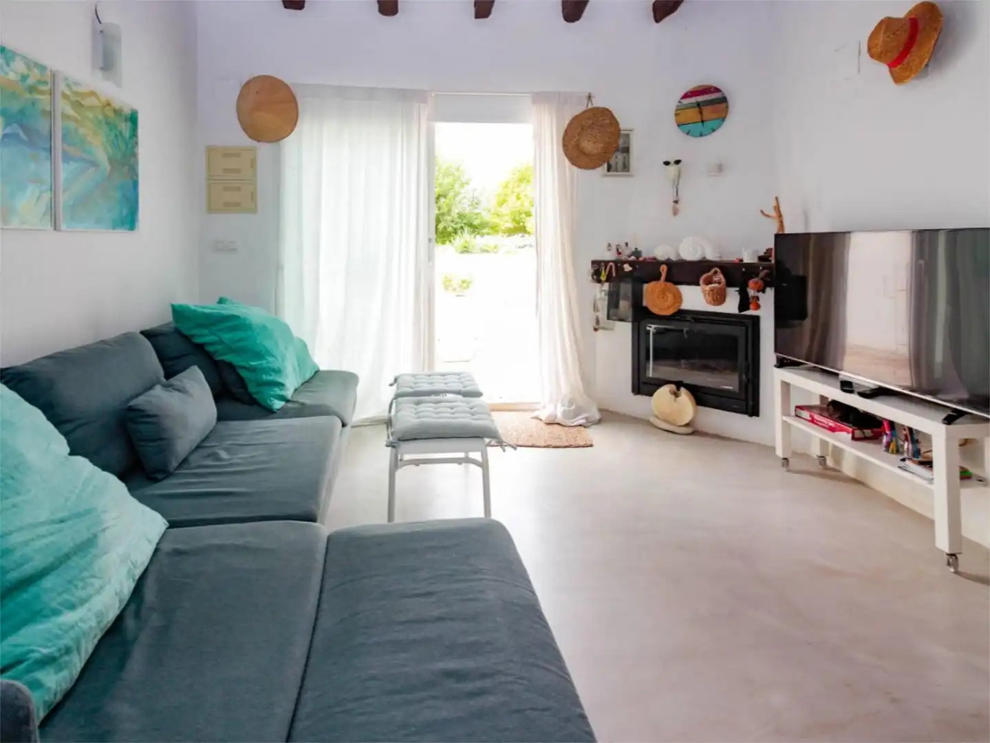 Sala de estar de Casa adosada de alquiler en Els Poblets con Aire acondicionado, Calefacción y Terraza