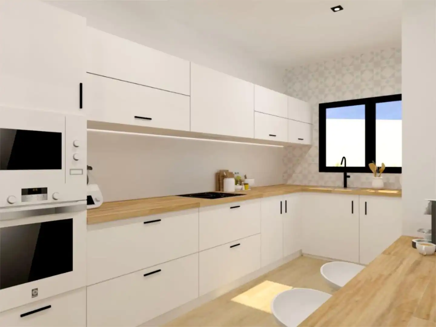 Casa o chalet en venta en Calle Barcelona, 59, Mota del Cuervo Cocina de Casa o chalet en venta en Mota del Cuervo con Calefacción y Jardín privado