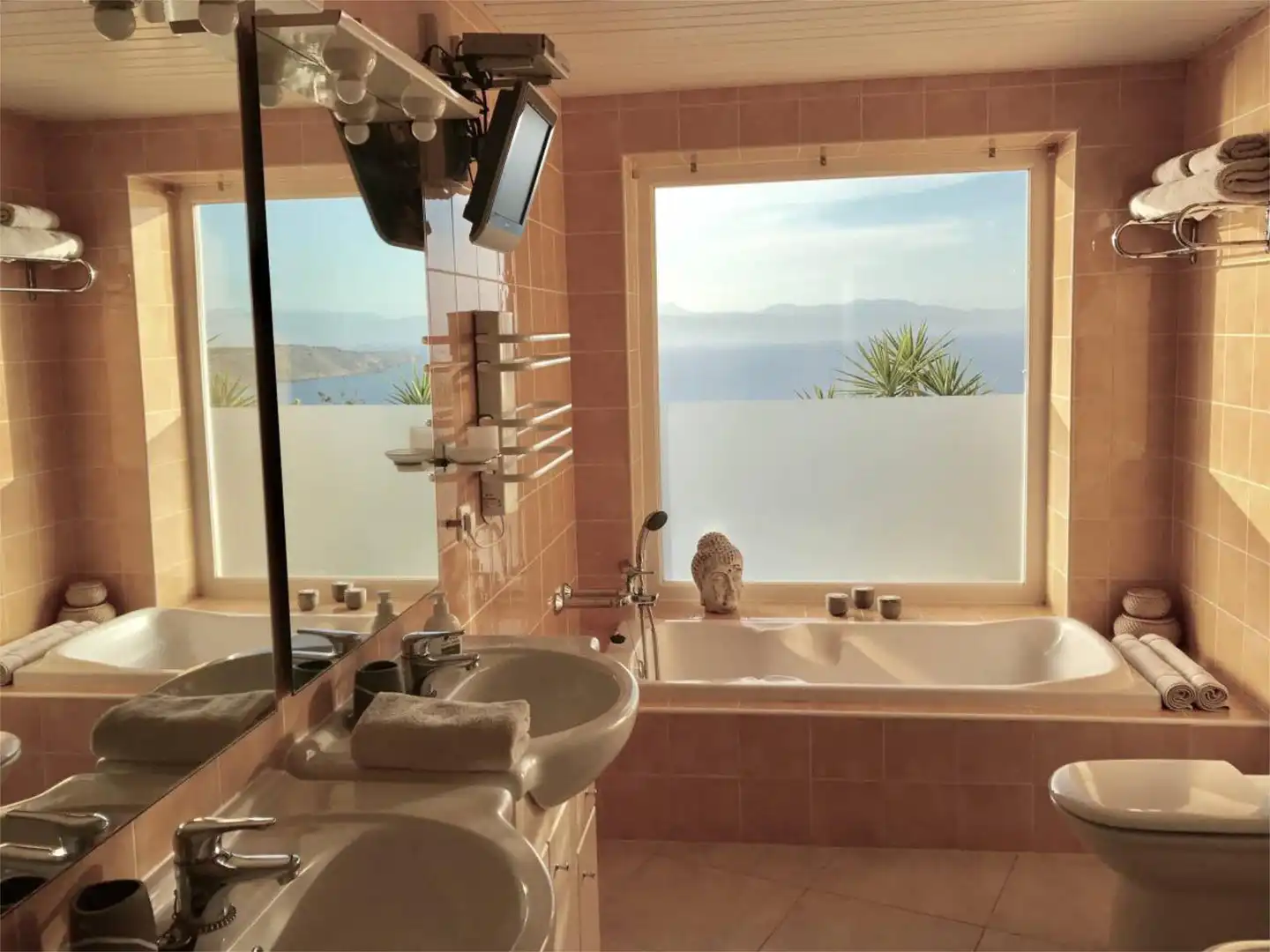 Badezimmer von Wohnung zur Miete in Llucmajor mit Klimaanlage, Heizung und Privatgarten
