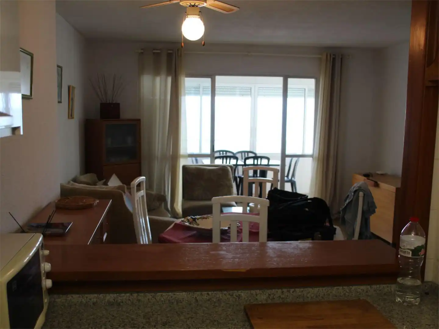 Wohnzimmer von Wohnung zur Miete in Alicante / Alacant mit Privatgarten, Terrasse und Schwimmbad