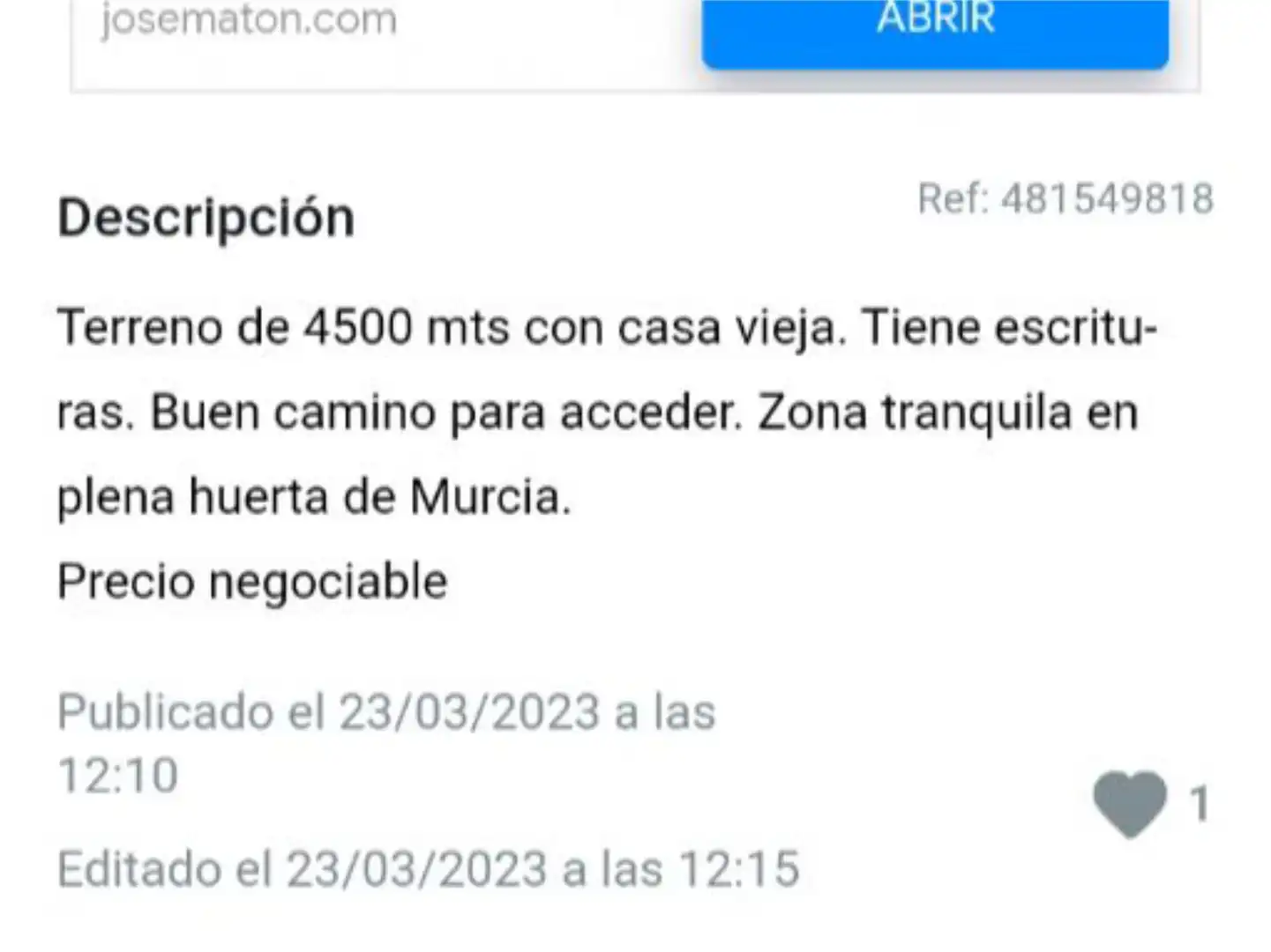 Aparcament de Urbanitzable en venda en Murcia