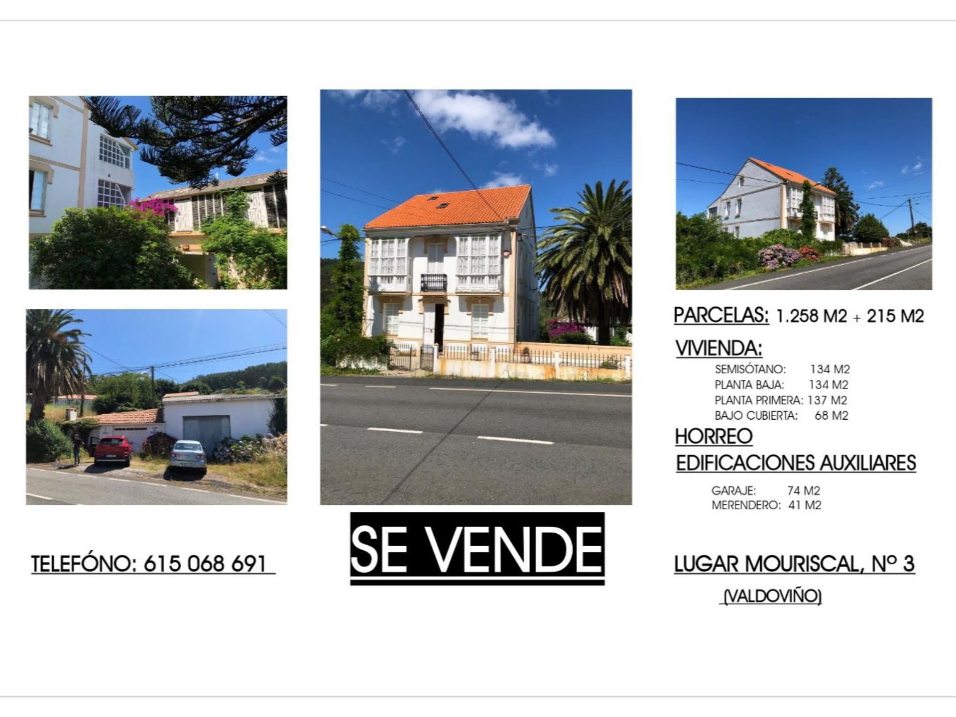 Vista exterior de Casa o xalet en venda en Valdoviño amb Calefacció, Jardí privat i Terrassa