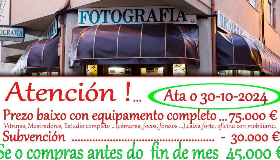 Foto 1 de Planta baixa en venda a Avenida Galicia, 34, A Fonsagrada , Lugo