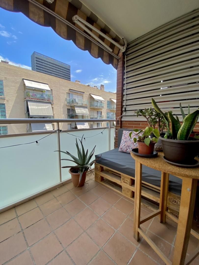 Balcony of Flat to share in  Barcelona Capital  with Heating, Terrace and Furnished