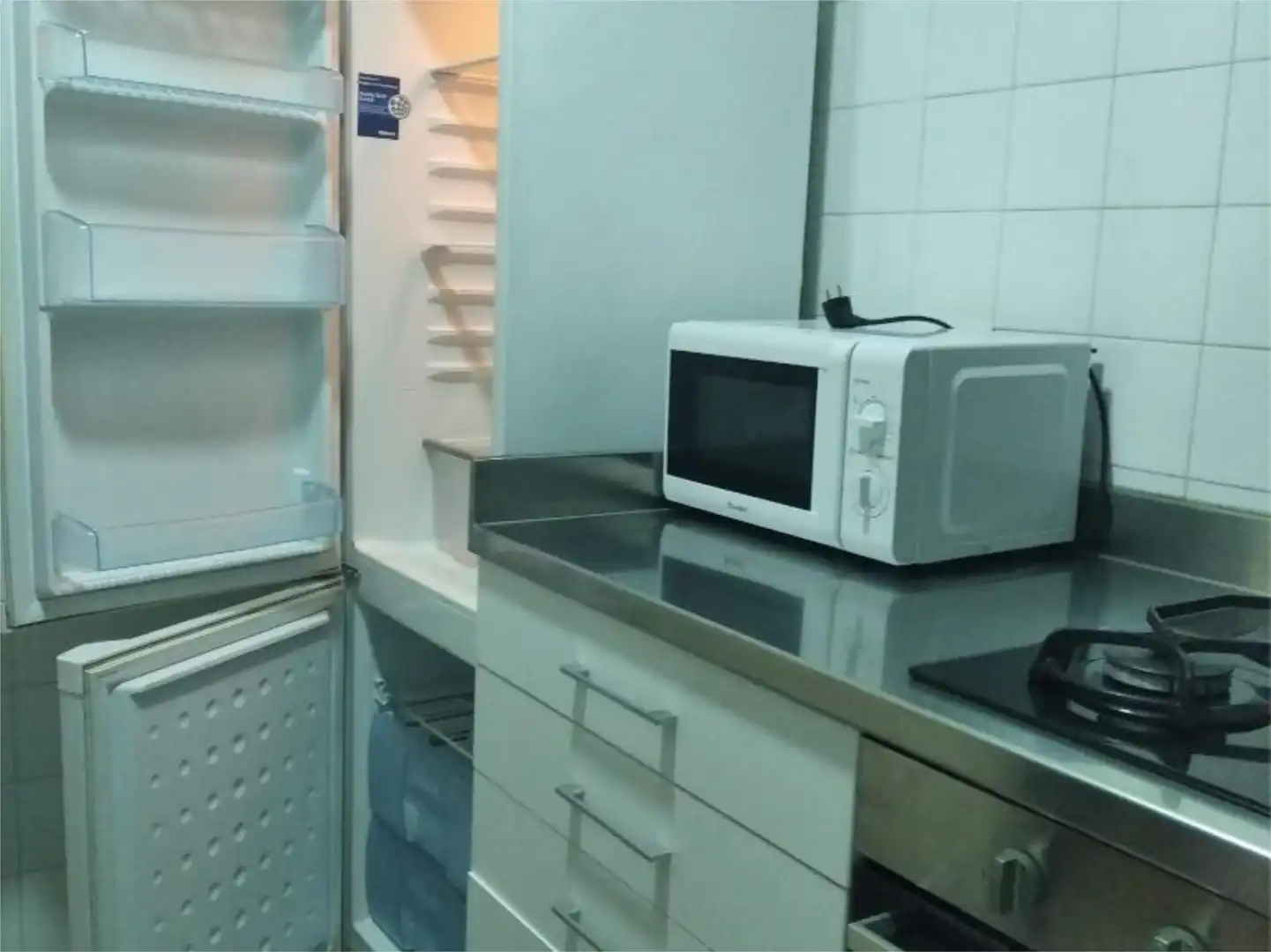 Küche von Wohnung zur untervermieten in Terrassa mit Klimaanlage, Heizung und Parkett