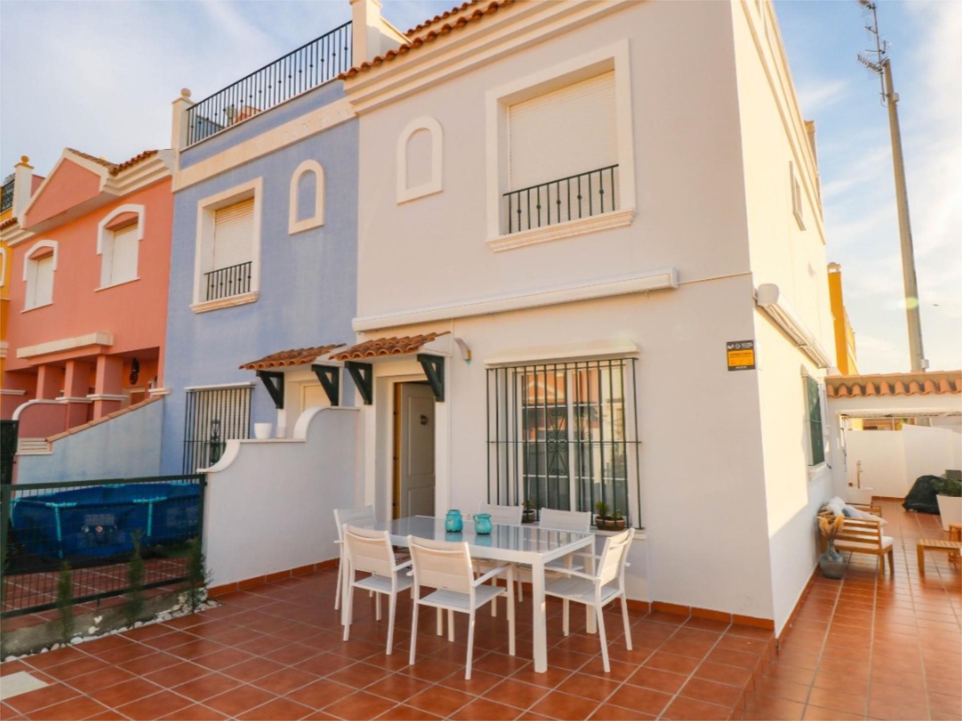 Exterior view of Duplex to rent in Pulpí  with Private garden, Terrace and Swimming Pool