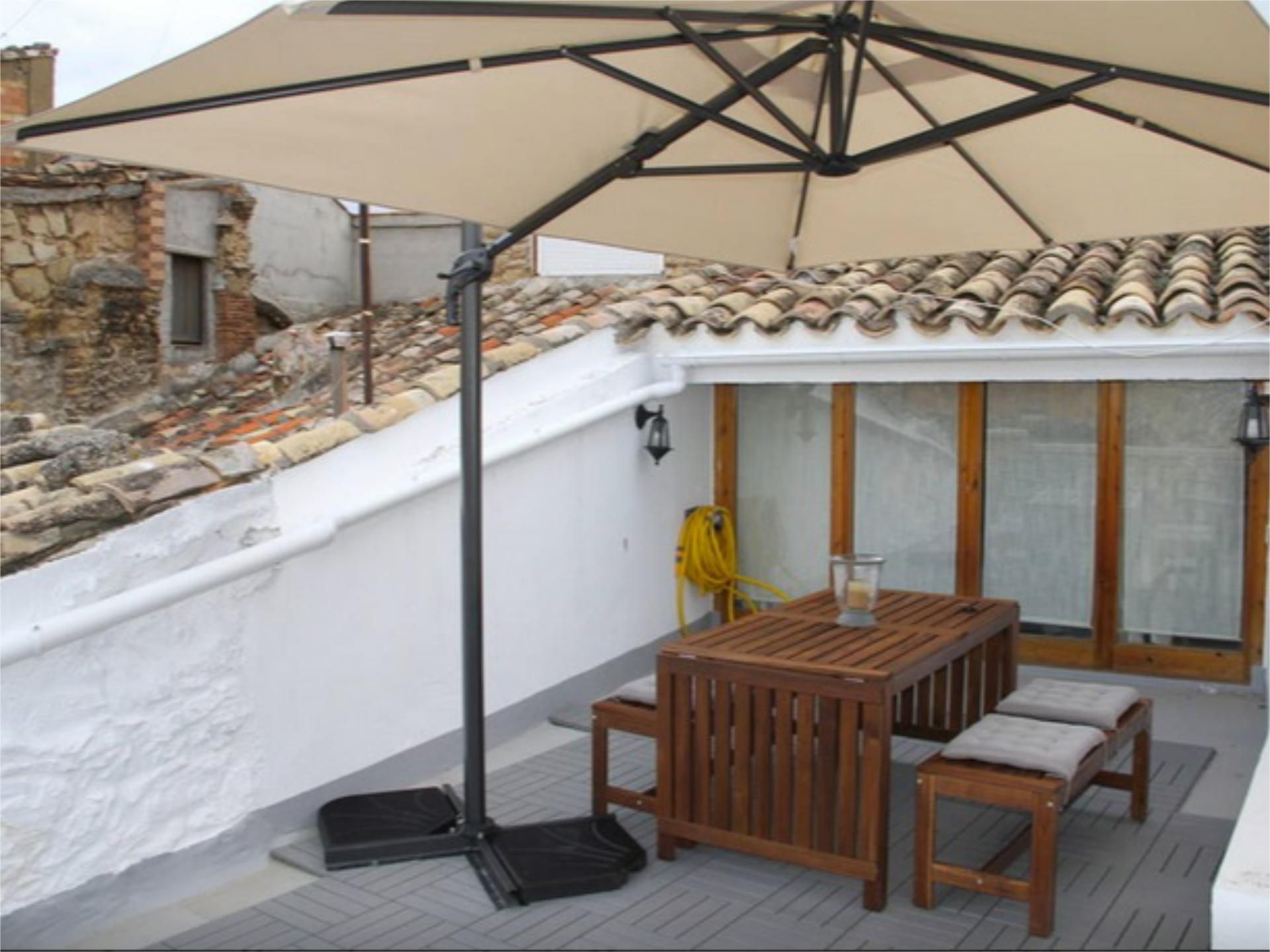 Terrace of Single-family semi-detached for sale in Valdealgorfa  with Air Conditioner, Heating and Parquet flooring