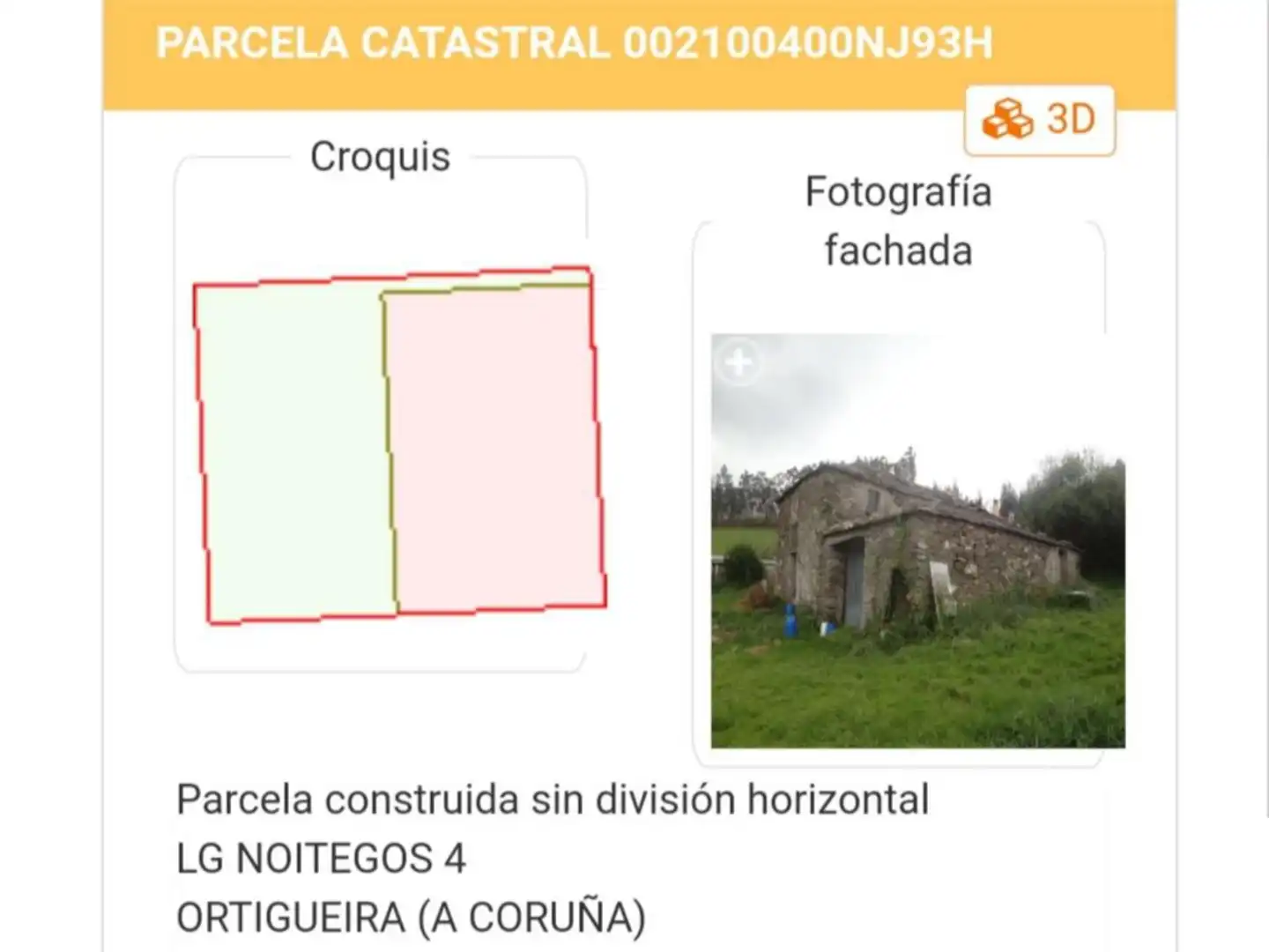 Planta baixa en venda en Ortigueira
