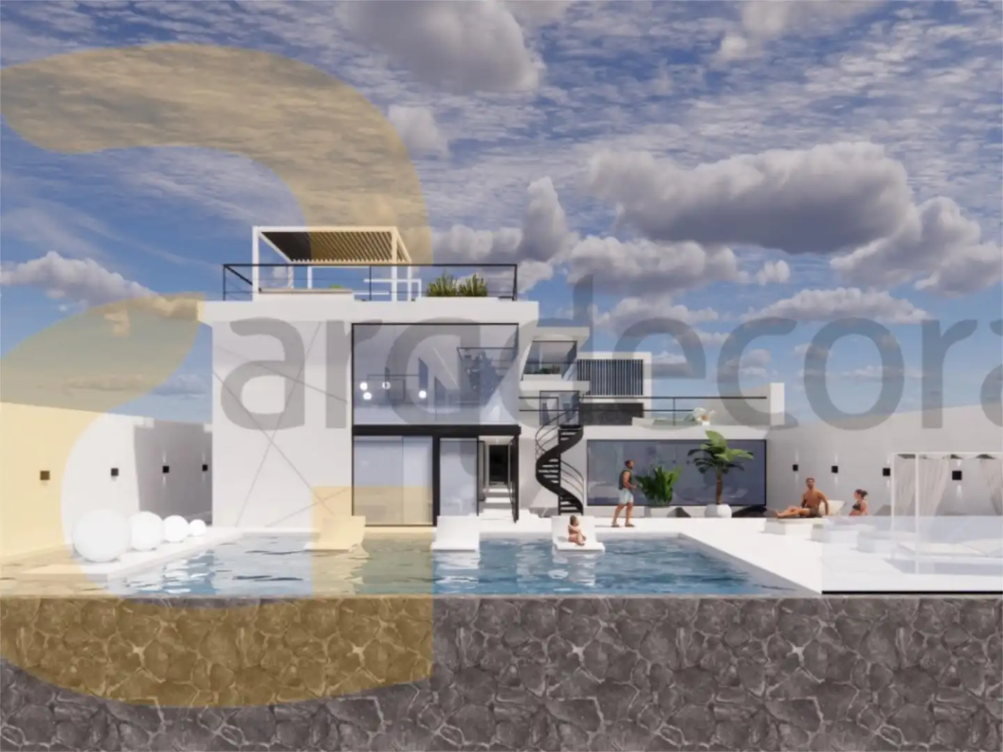 Swimming pool of Constructible Land for sale in Telde