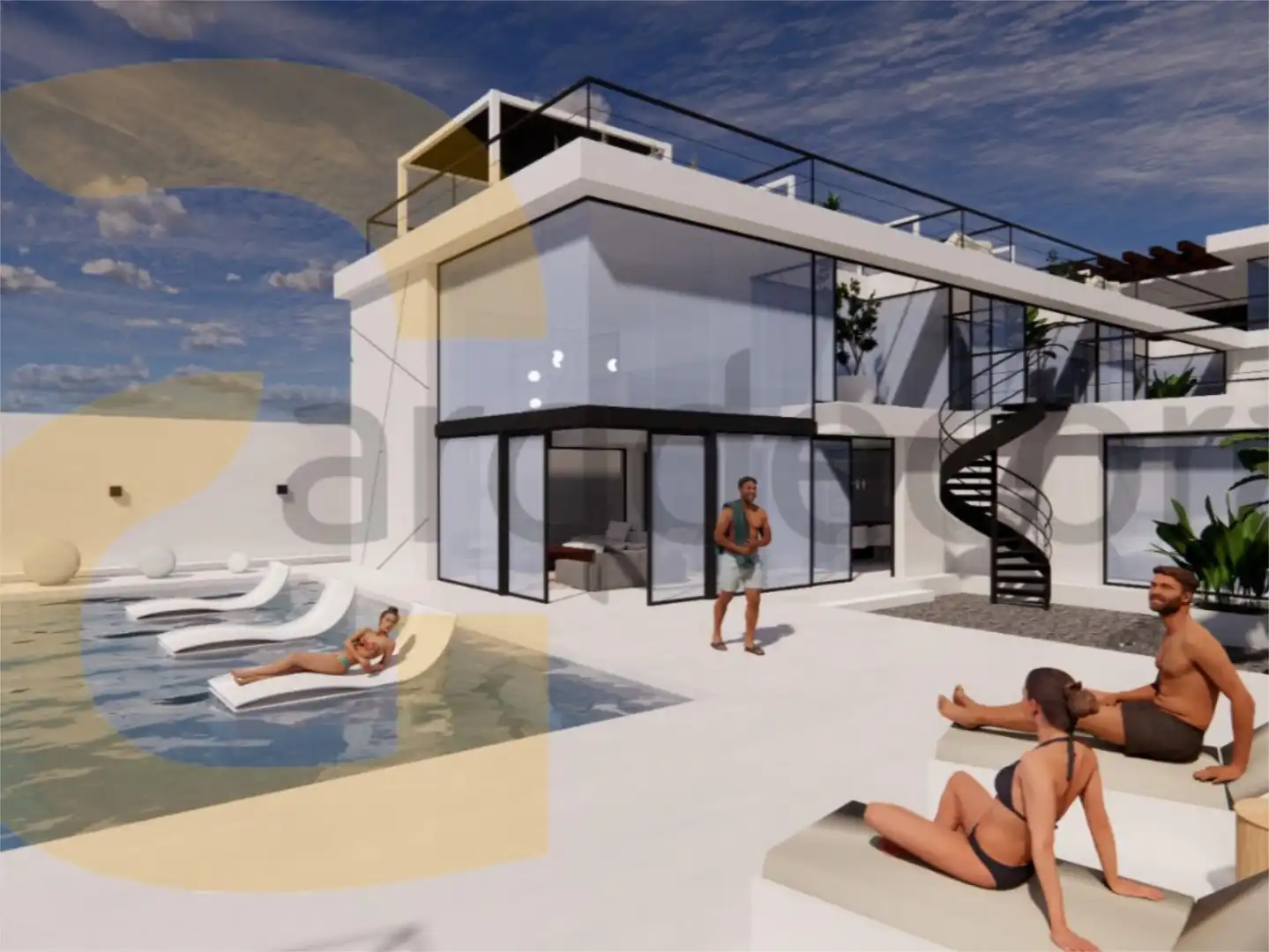 Swimming pool of Constructible Land for sale in Telde