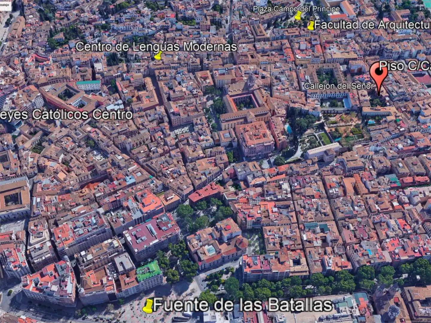Vista exterior de Piso para compartir en Granada con Terraza y Amueblado