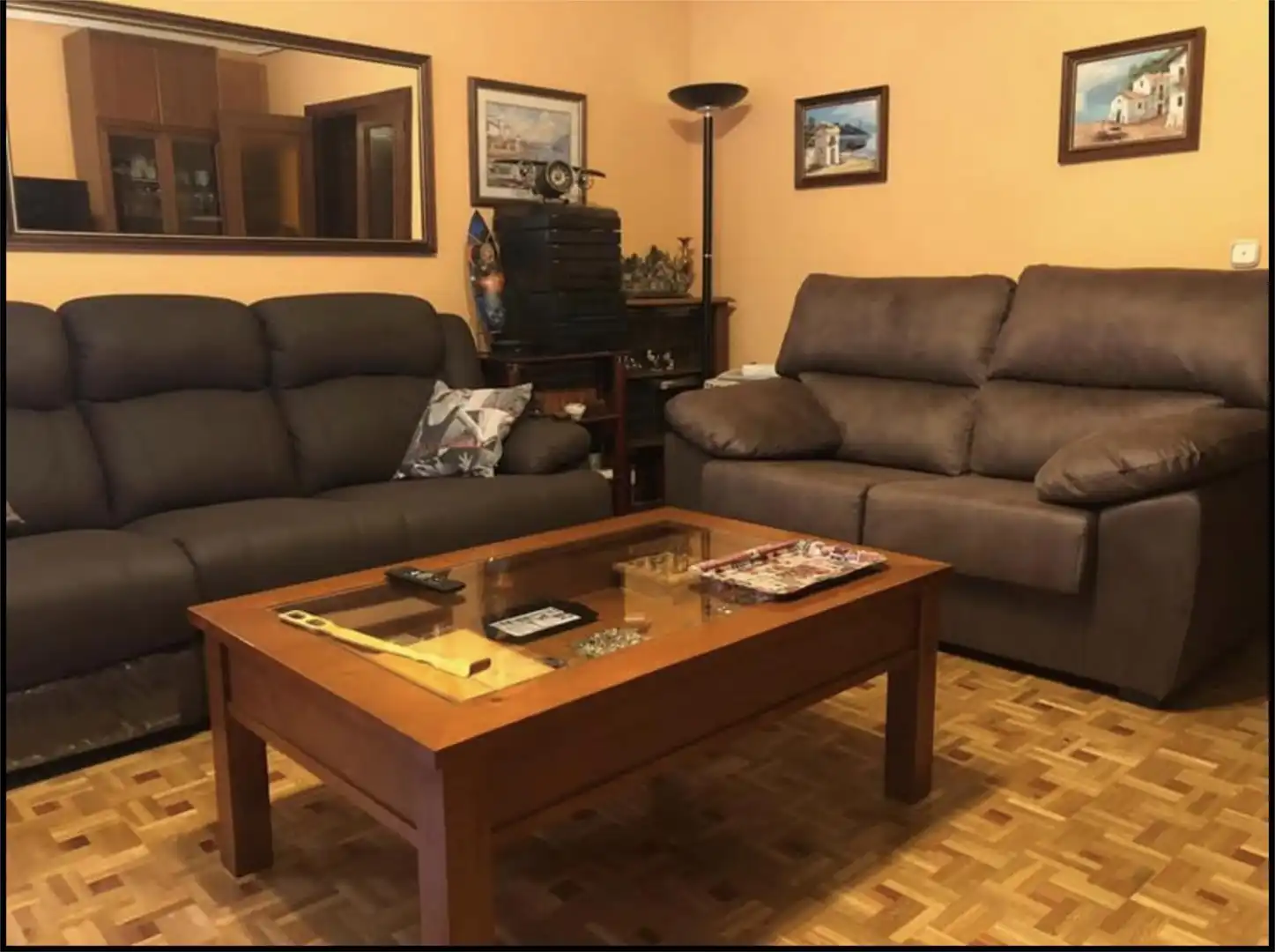 Sala d'estar de Pis en venda en Miranda de Ebro amb Calefacció, Parquet i Terrassa