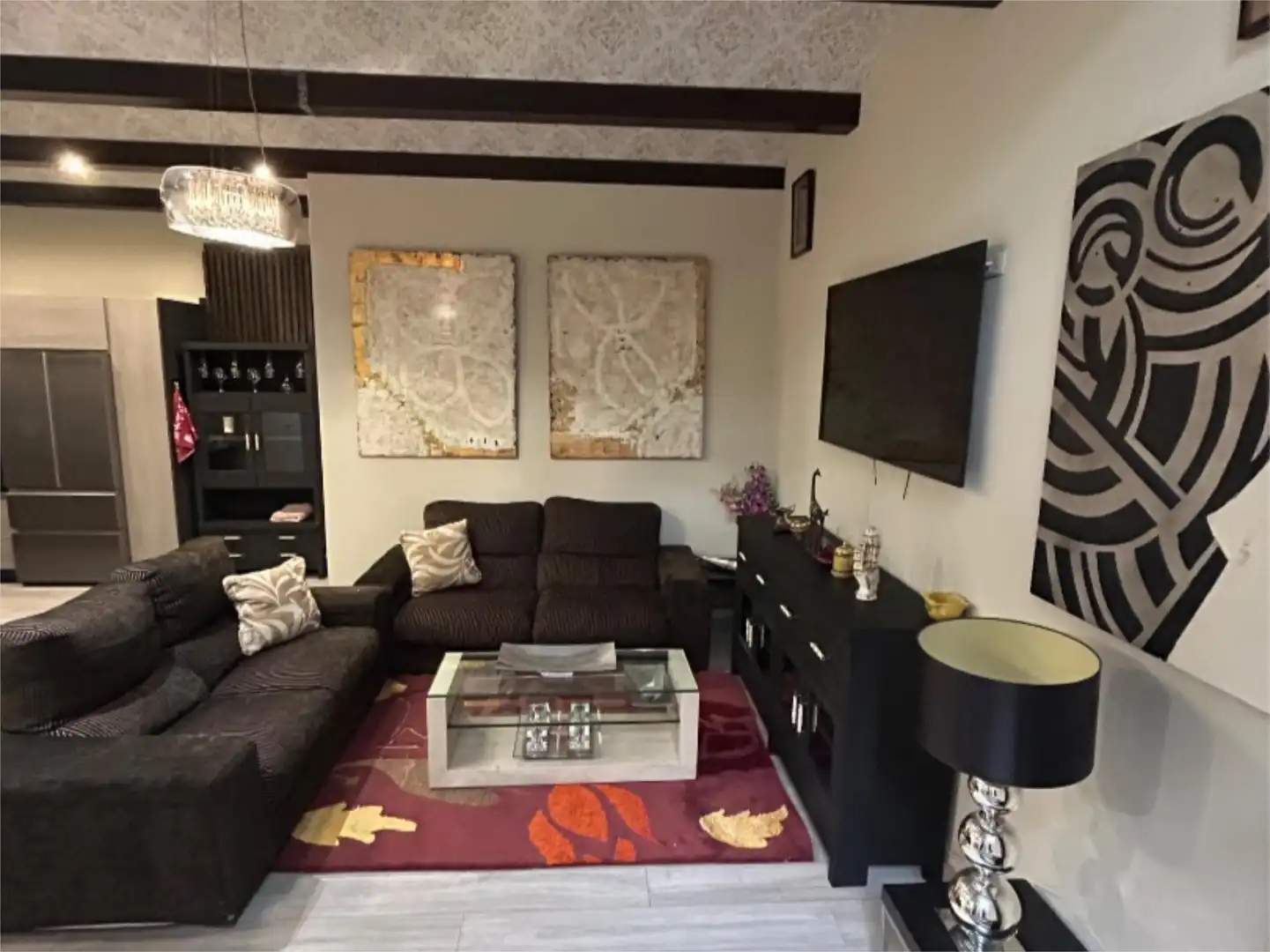 Living room of Flat for rent in Madrid  with Heating, Furnished and Oven