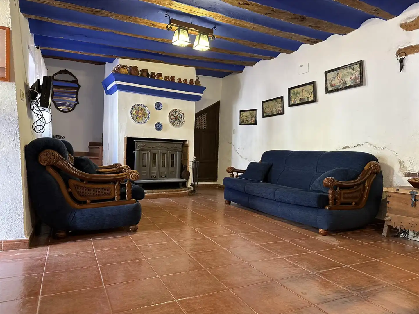 Living room of Detached homes for sale in Pozuelo (Albacete)  with Furnished, Washing machine and Microwave