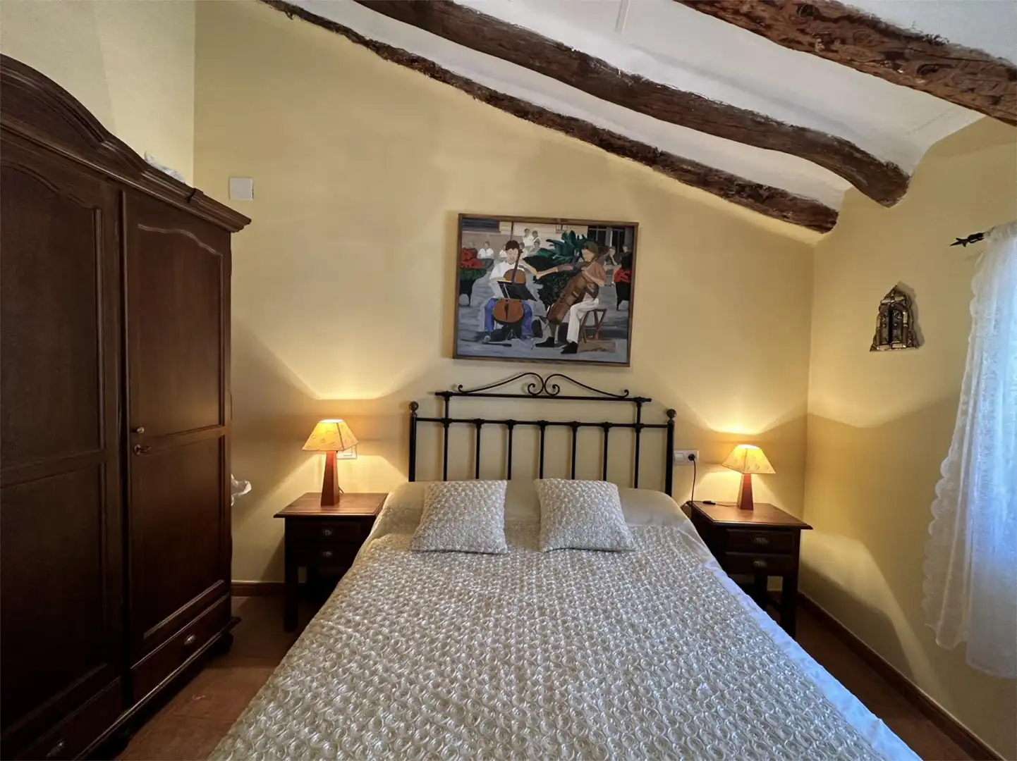 Bedroom of Detached homes for sale in Pozuelo (Albacete)  with Furnished, Washing machine and Microwave