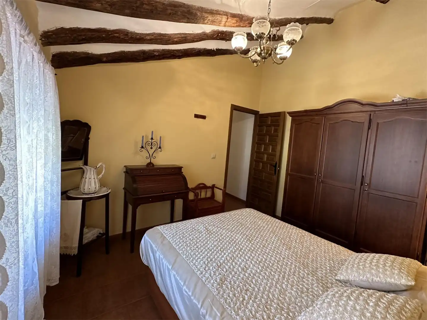 Bedroom of Detached homes for sale in Pozuelo (Albacete)  with Furnished, Washing machine and Microwave