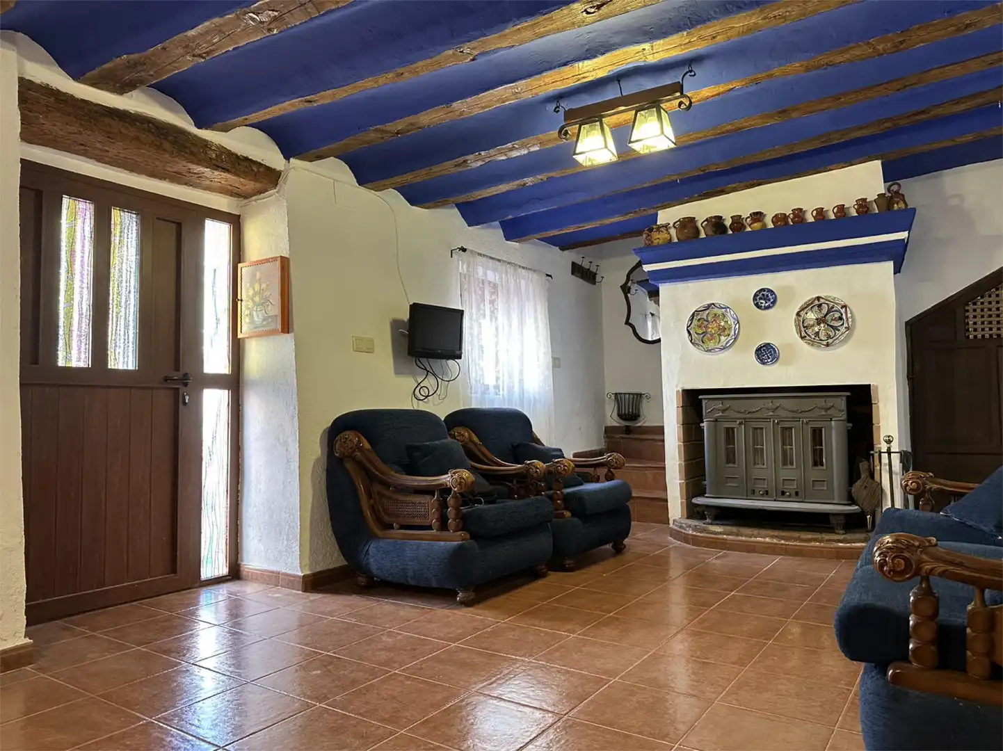 Living room of Detached homes for sale in Pozuelo (Albacete)  with Furnished, Washing machine and Microwave