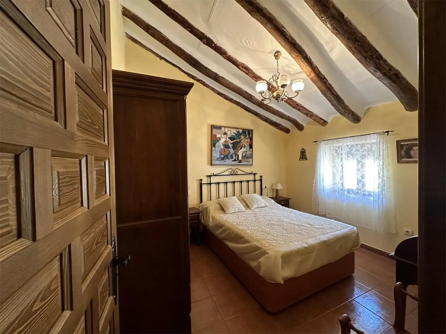 Bedroom of Detached homes for sale in Pozuelo (Albacete)  with Furnished, Washing machine and Microwave
