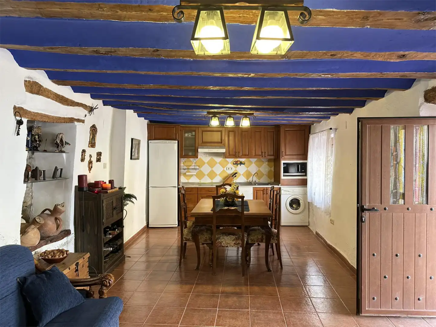 Kitchen of Detached homes for sale in Pozuelo (Albacete)  with Furnished, Washing machine and Microwave