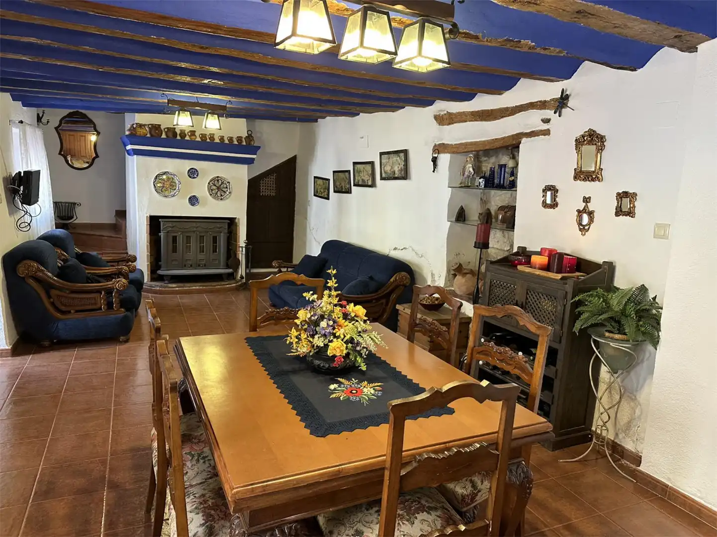 Dining room of Detached homes for sale in Pozuelo (Albacete)  with Furnished, Washing machine and Microwave