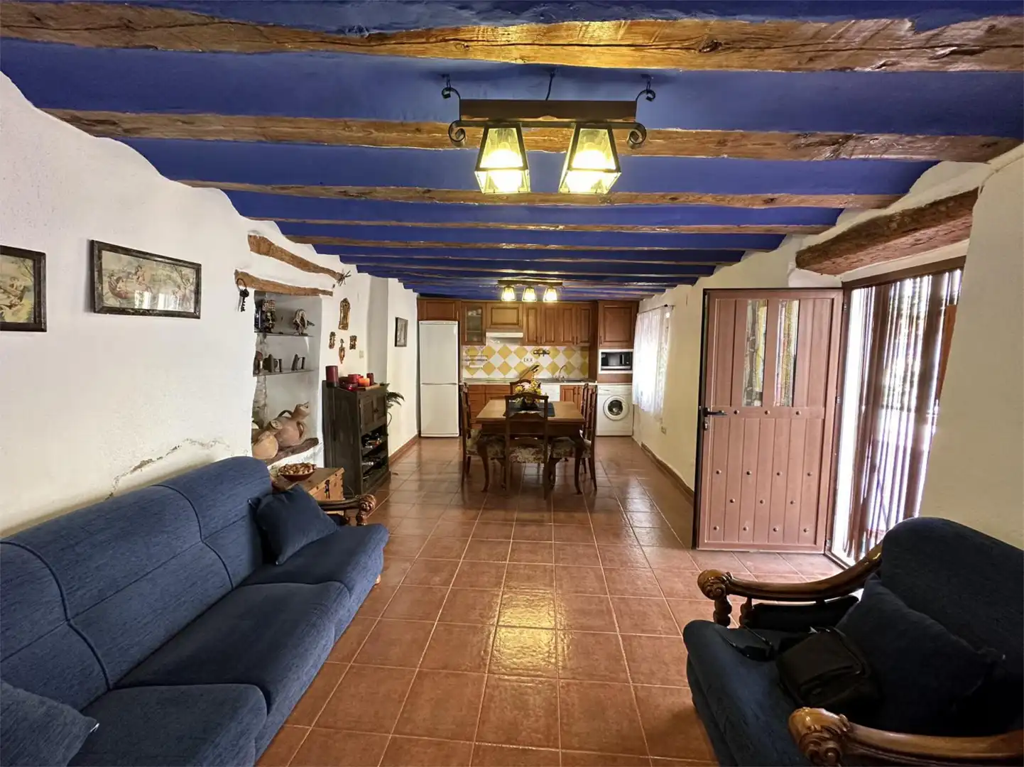 Living room of Detached homes for sale in Pozuelo (Albacete)  with Furnished, Washing machine and Microwave