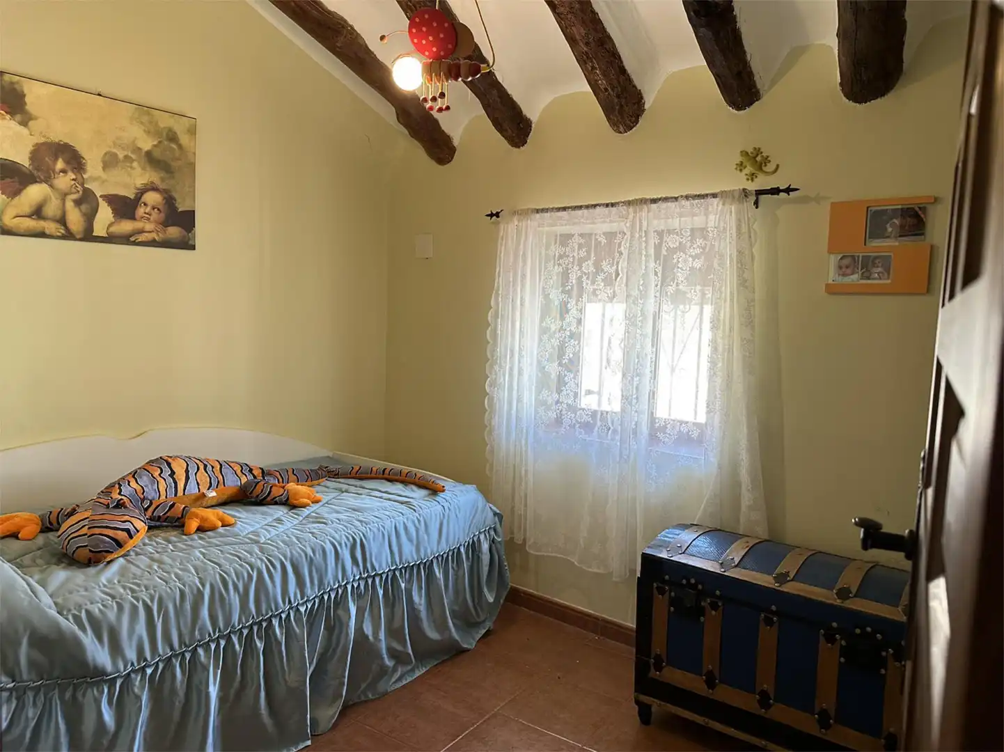 Bedroom of Detached homes for sale in Pozuelo (Albacete)  with Furnished, Washing machine and Microwave