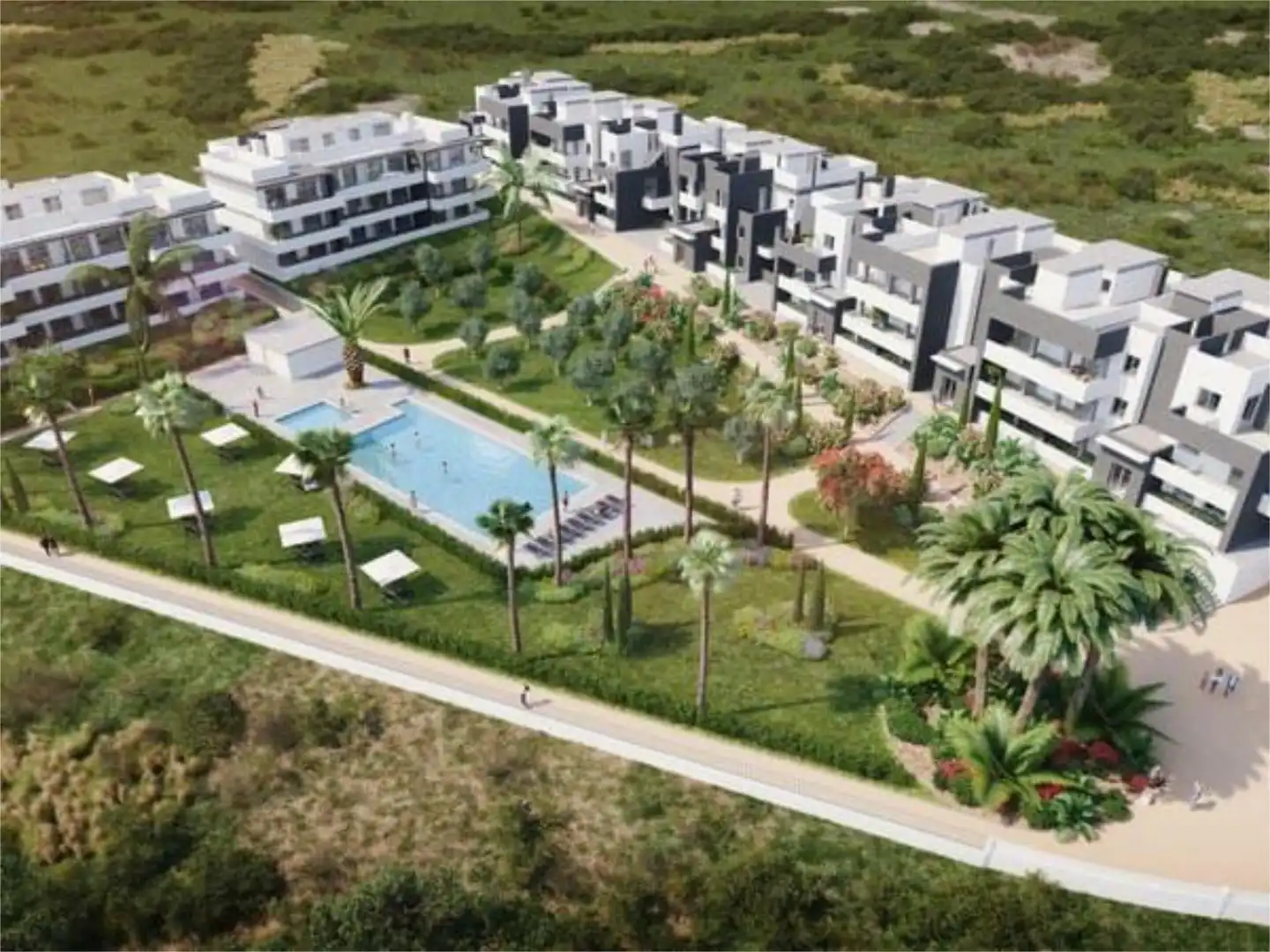 Attic for sale in Urbanización Galera la I, 2a, Buenas Noches Exterior view of Attic for sale in Estepona with Air Conditioner, Terrace and Swimming Pool