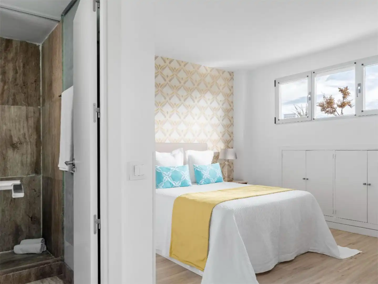 Flat for rent in Calle del Pensamiento, 27, Castillejos - Cuzco Bedroom of Flat for rent in Madrid with Air Conditioner, Heating and Private garden