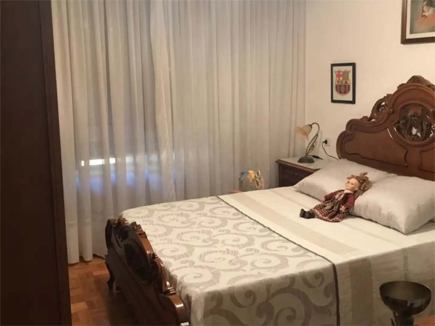 Schlafzimmer von Wohnung zum Verkauf in Aguilar de Campoo mit Heizung, Parkett und Terrasse