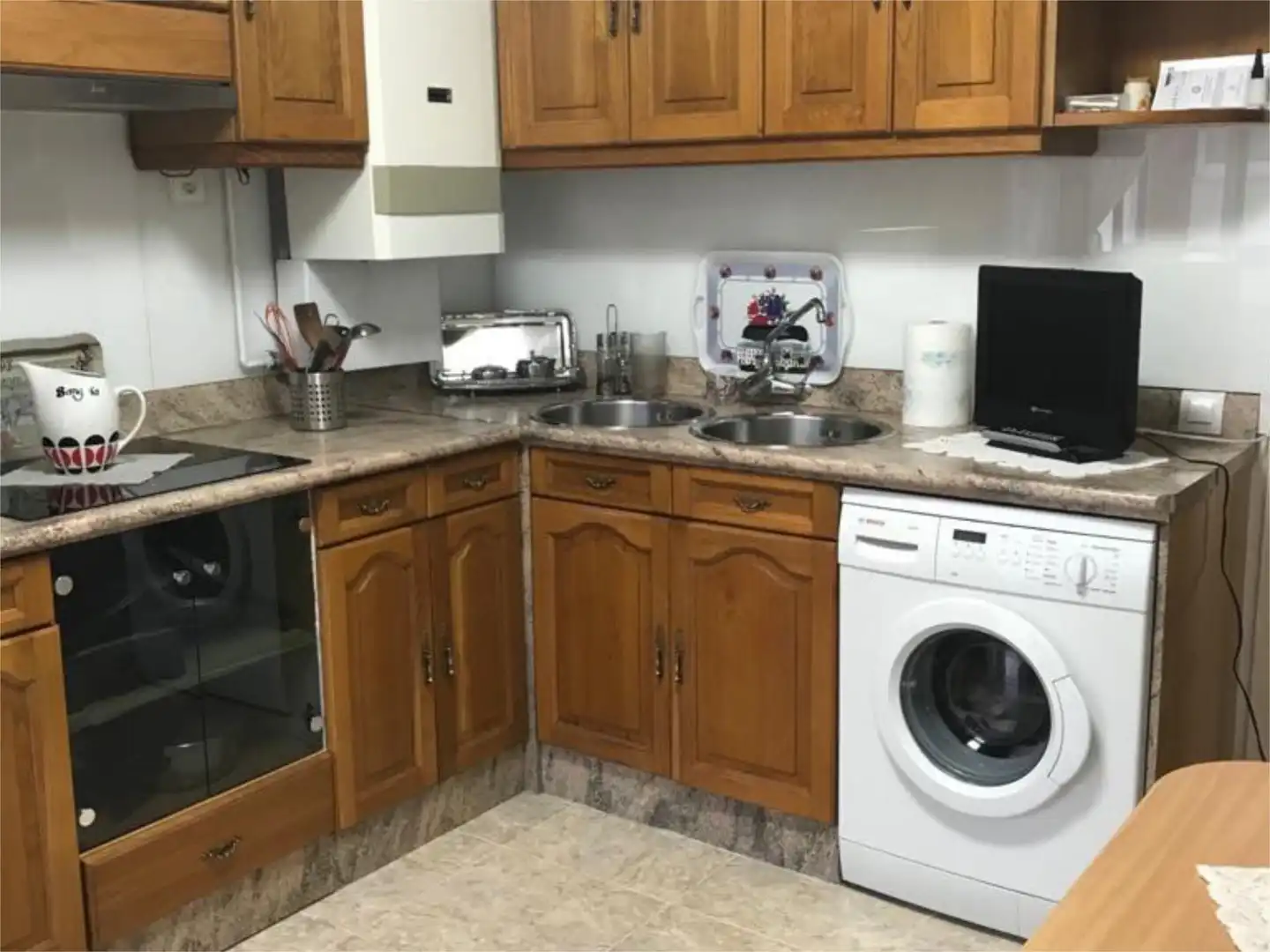 Küche von Wohnung zum Verkauf in Aguilar de Campoo mit Heizung, Parkett und Terrasse