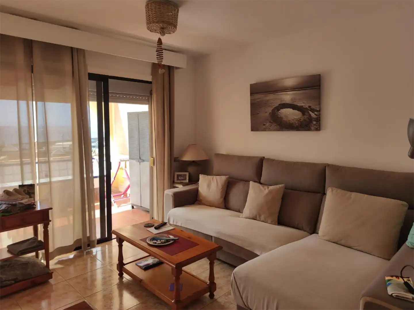 Apartamento en venta en Calle los Atolladeros, 11, Morro Jable Sala de estar de Apartamento en venta en Pájara con Terraza y Amueblado