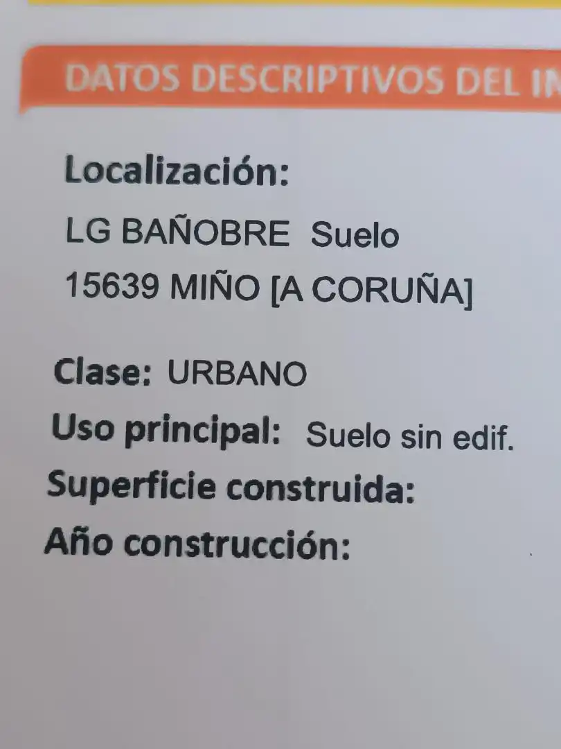 Land for sale in Lugar Bañobre, 34, Miño Parking of Land for sale in Miño