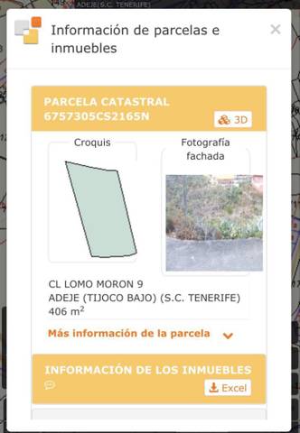 Terreno en Venta en Calle Lomo Morón, 16 en Tijoco Bajo