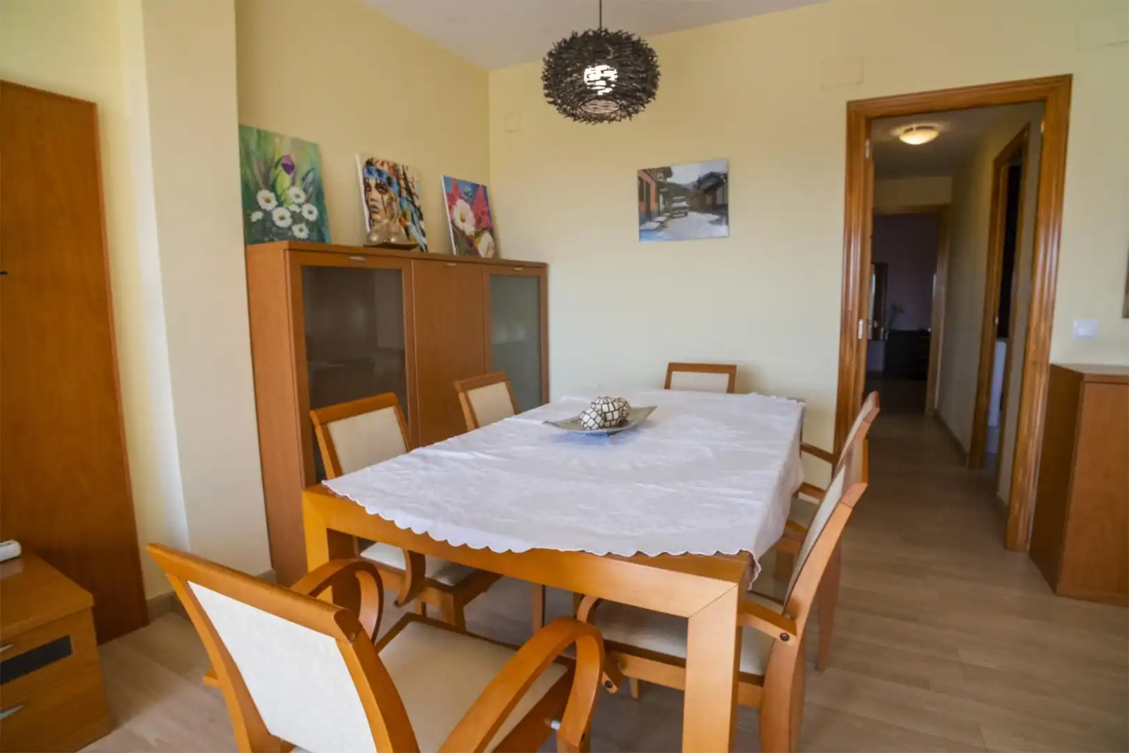 Esszimmer von Wohnung zum Verkauf in Mas de Barberans mit Klimaanlage, Heizung und Parkett