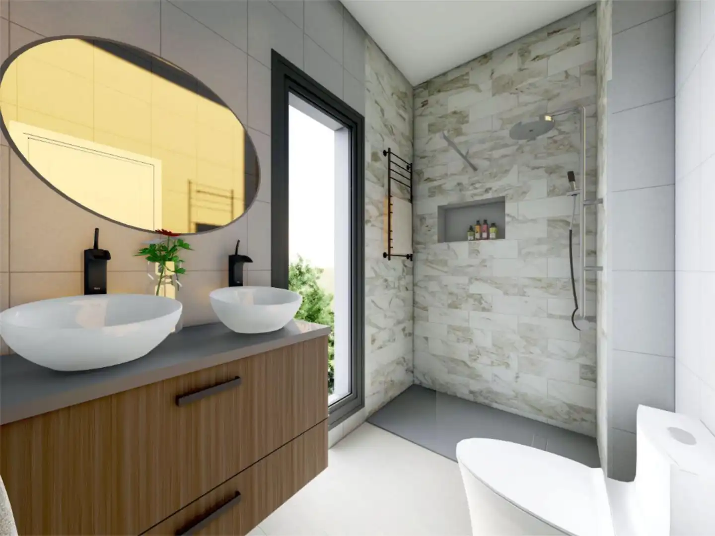 Houses for sale in Calle los Madroños, 3, Torreblanca del Sol Bathroom of Houses for sale in Fuengirola with Air Conditioner, Heating and Private garden