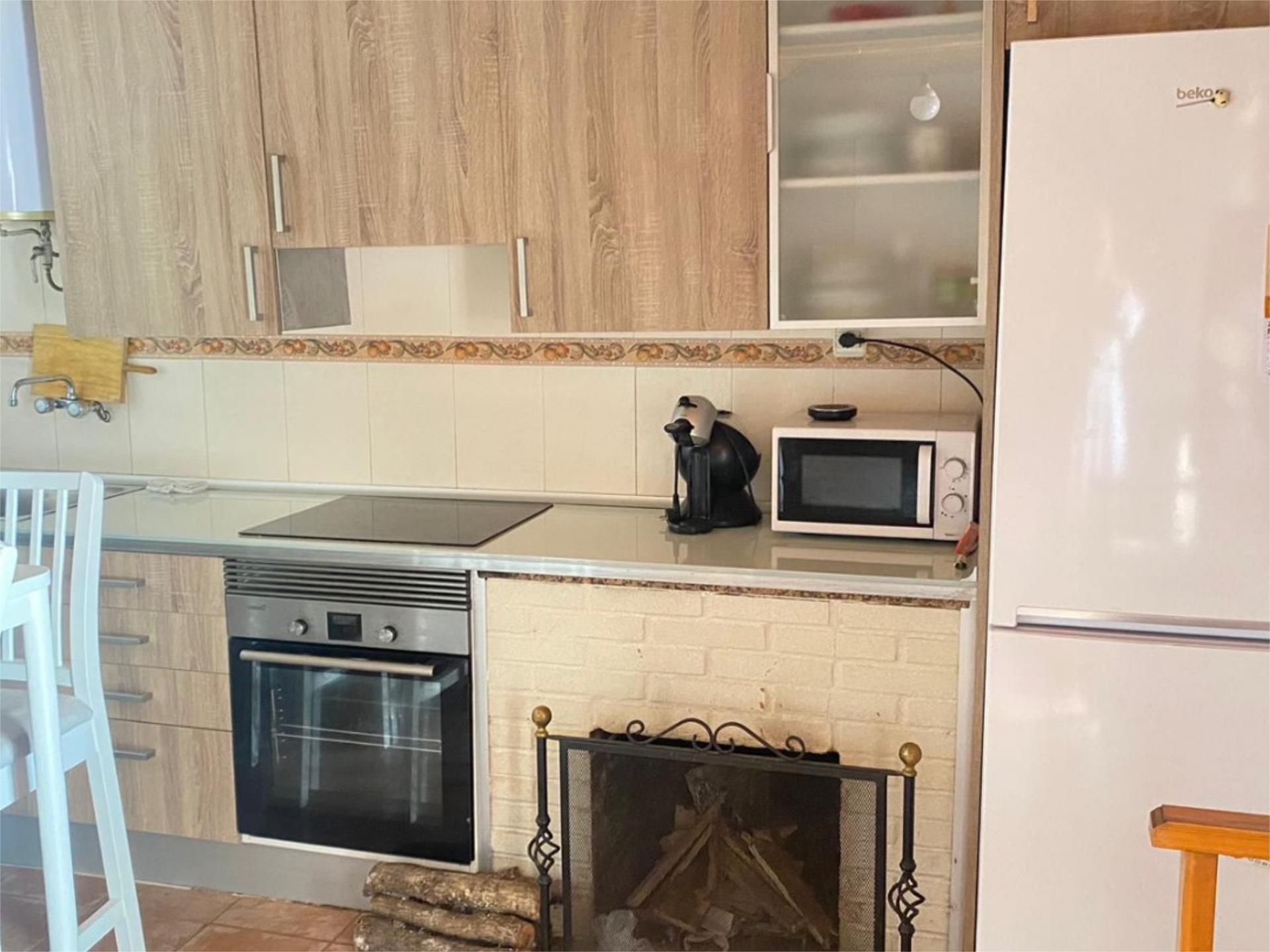 Kitchen of Single-family semi-detached for sale in Caso  with Parquet flooring, Terrace and Furnished