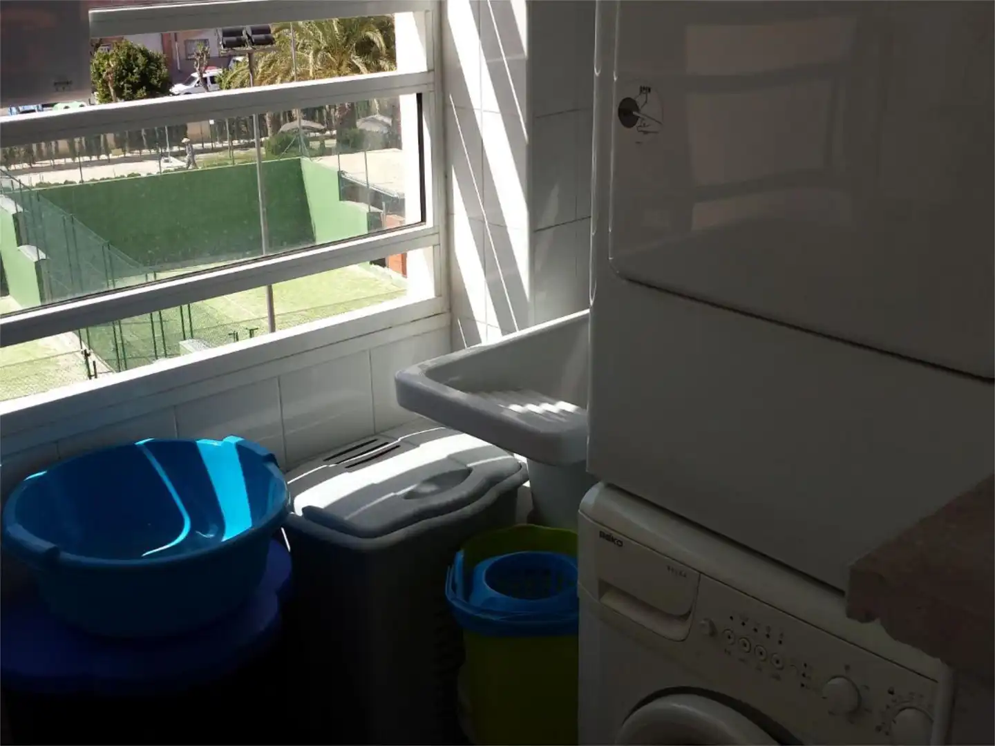 Pis de lloguer a Calle Goya, 4, El Puntal Dormitori de Pis de lloguer en Murcia amb Aire condicionat, Calefacció i Jardí privat