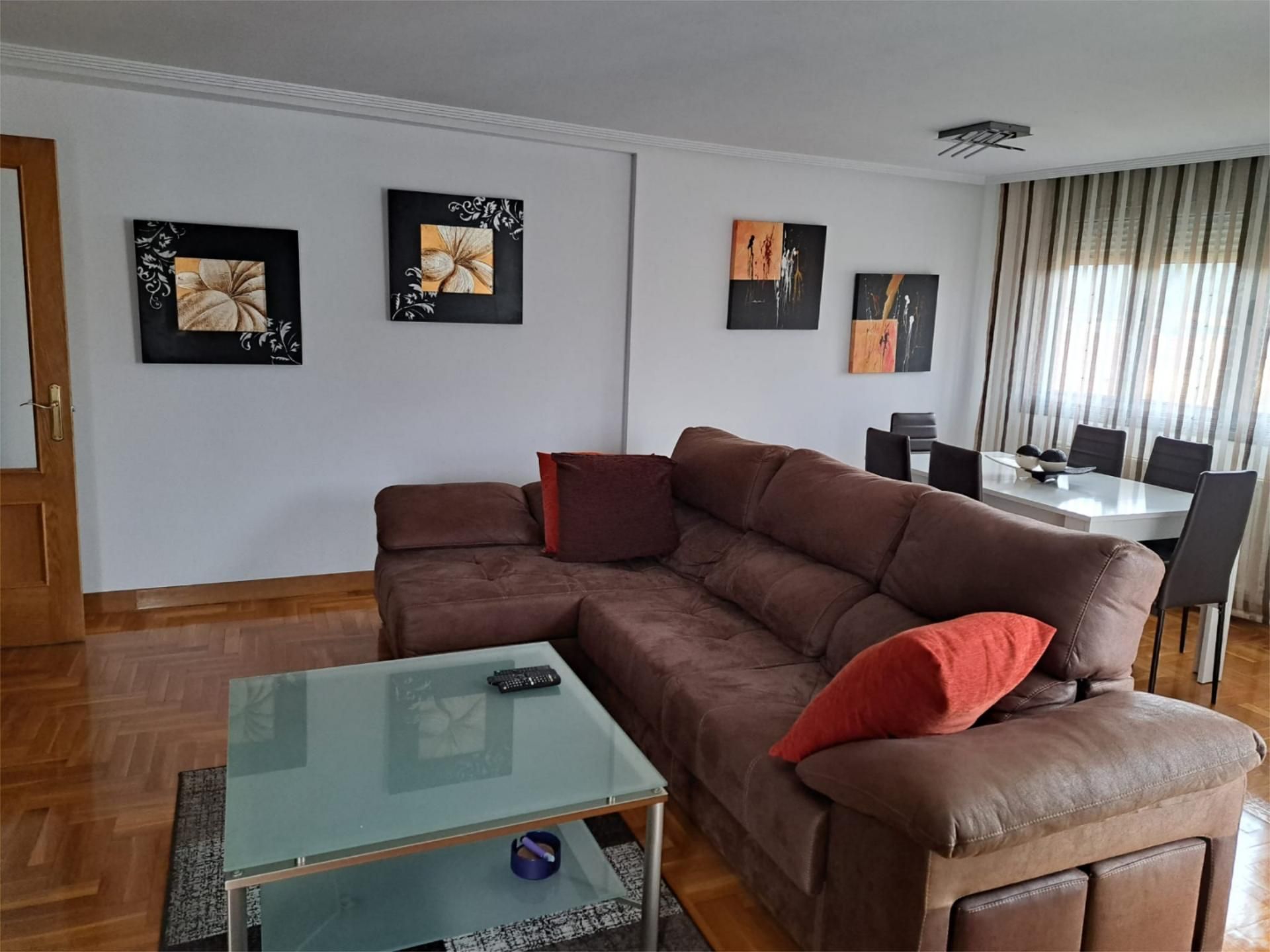 Living room of Flat for sale in Langreo  with Heating, Parquet flooring and Terrace