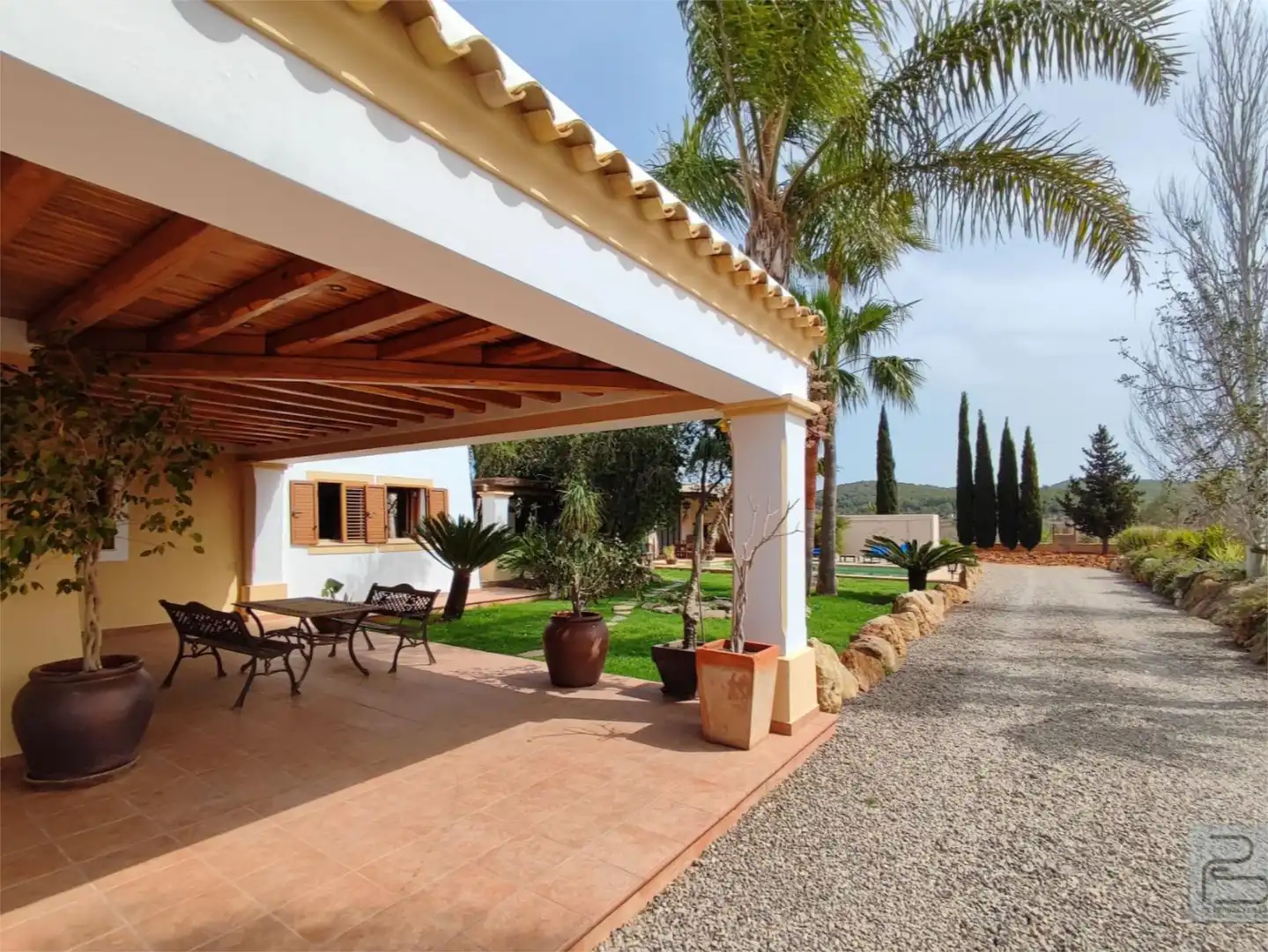 Terrace of Houses for sale in Sant Joan de Labritja  with Air Conditioner, Terrace and Swimming Pool
