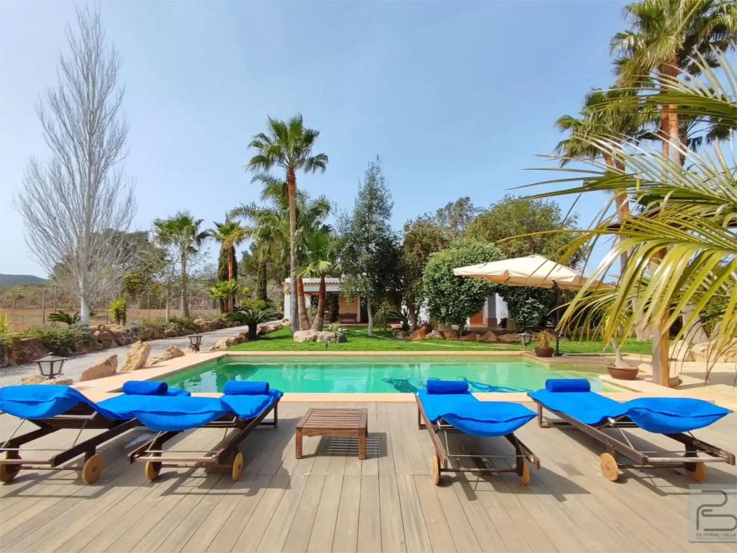 Swimming pool of Houses for sale in Sant Joan de Labritja  with Air Conditioner, Terrace and Swimming Pool