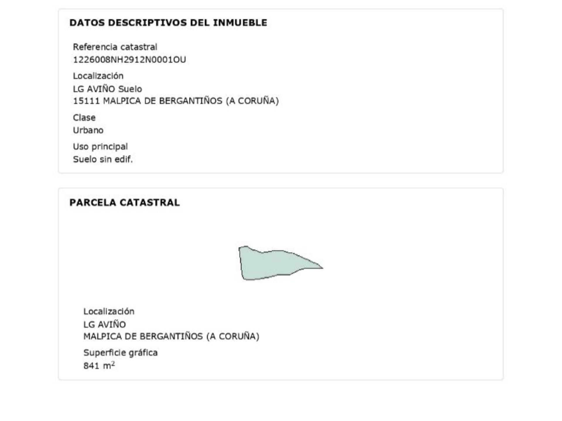 Vista exterior de Urbanitzable en venda en Malpica de Bergantiños