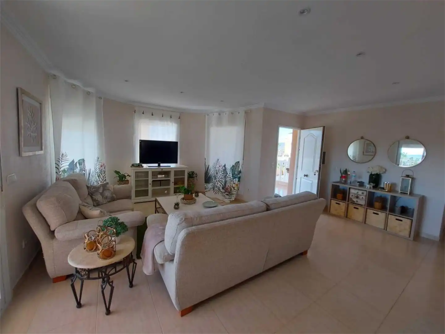 Sala de estar de Casa o chalet en venta en Hondón de las Nieves / El Fondó de les Neus con Aire acondicionado, Terraza y Piscina