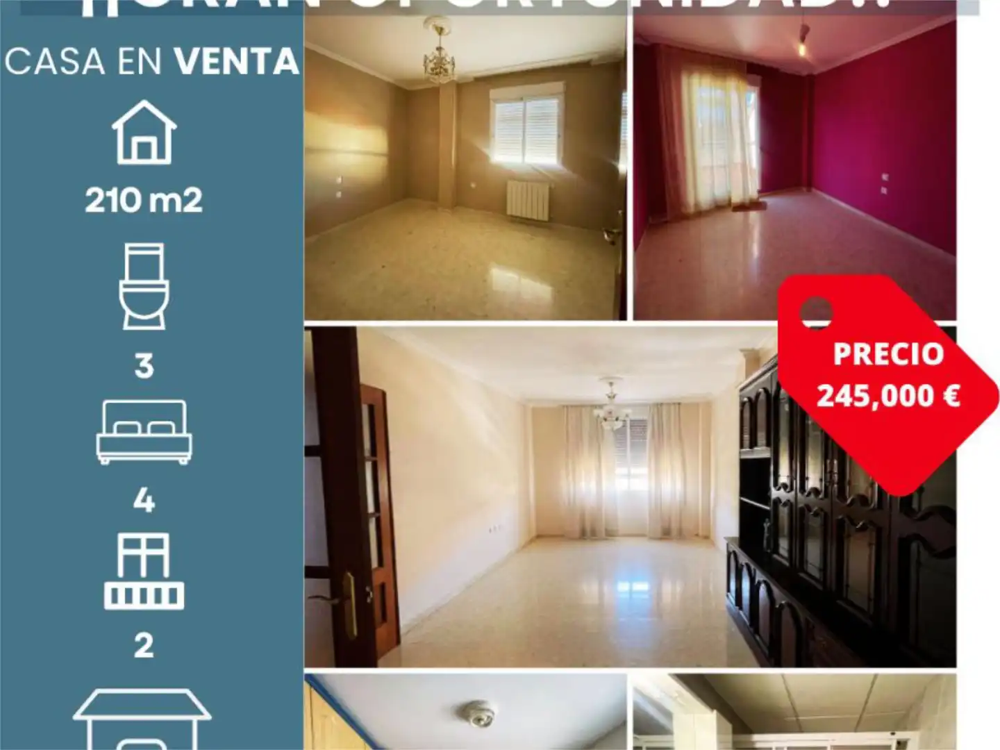 Casa adosada en venda a Calle Jacaranda, 20, Maria Auxiliadora - Barriada de Llera Dormitori de Casa adosada en venda en Badajoz amb Aire condicionat, Calefacció i Terrassa
